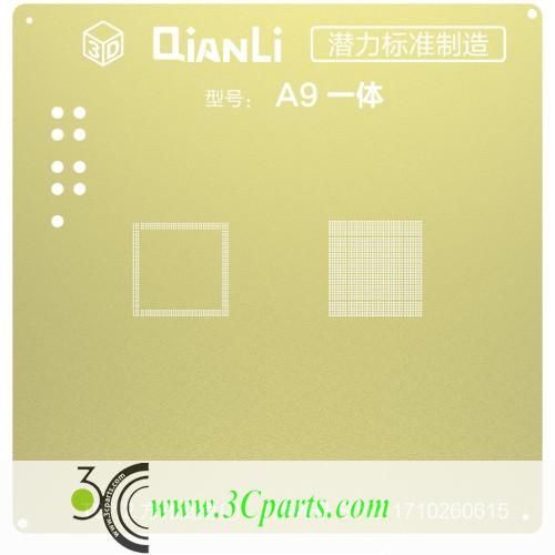 QianLi 3D CPU BGA Reball Gold Stencil Replacement for A9