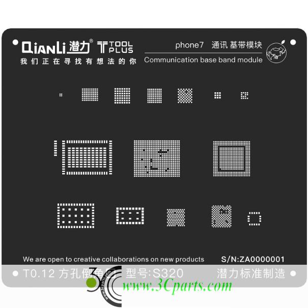 QianLi ToolPlus Communication Base Band BGA Reballing iBlack Black Stencil For 7G S320