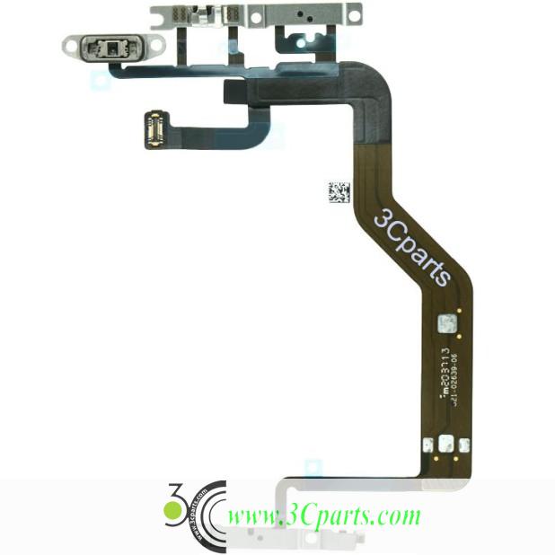 Power Button Flex Cable with Metal Bracket Replacement for iPhone 12/12 Pro