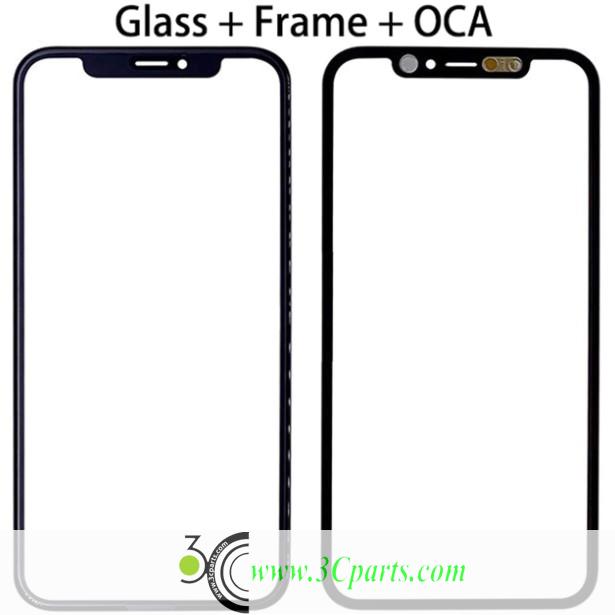 Front Glass with Frame Bezel assembled OCA Film Replacement for iPhone 11