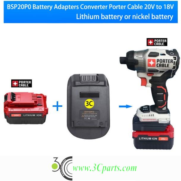 BSP20P0 Battery Adapters Converter Suitable for Black&Decker & Porter Cable & Stanley Convert 20V Battery to Porter Cabl