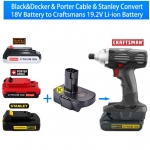 BPS18GL Battery Adapters Converter Suitable for Black&Decker & Porter Cable & Stanley Convert 18V Battery to Craftsmans