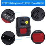 BPS18BSL Battery Converter Adapter for Black Decker & Stanley & Porter Cable 20V Li-ion Battery Used to for Bosch 18V Li