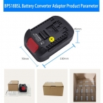 BPS18BSL Battery Converter Adapter for Black Decker & Stanley & Porter Cable 20V Li-ion Battery Used to for Bosch 18V Li