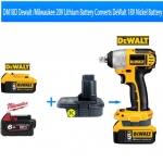 DM18D Battery Adapters Converter Suitable for 20V Dewalt or Milwaukee Convert to Dewalt 18V Nickel b...