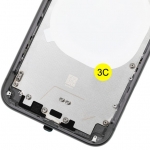 Rear Housing with Frame and Sim card tray side buttons Replacement for iPhone 11