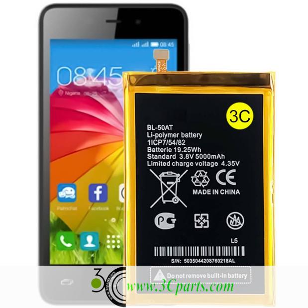 BL-50AT 5000mAh Battery Replacement for Tecno L5