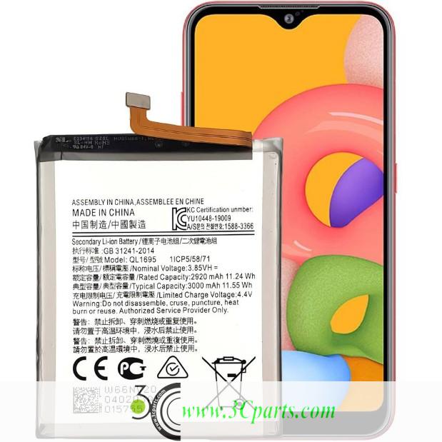 QL1695 3000mAh Li-ion Polyer Battery Replacement for Samsung A01 & A015 & A015F & A015G & A015M