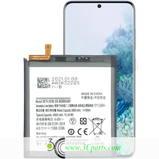 EB-BG980ABY 4000mAh Li-ion Polyer Battery Replacement for Samsung Galaxy S20 5G S20 4G G980 G981 G981B G981F G981U G981U