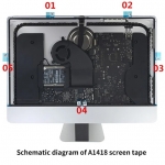 LCD Screen Adhesive Strip Sticker Tape with Opening Wheel Tool For iMac 21.5
