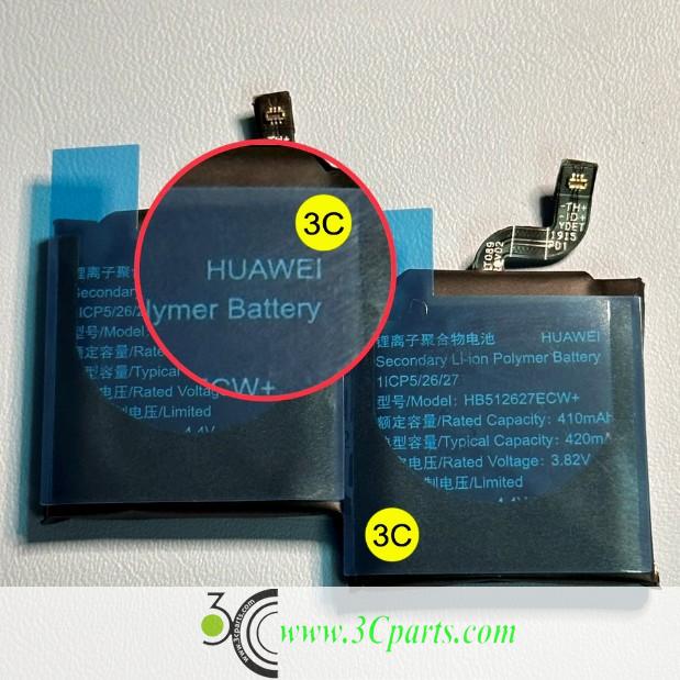 Li-Polymer Battery HB512627ECW+ 420mAh Replacement For Huawei Watch GT1 FTN-B19