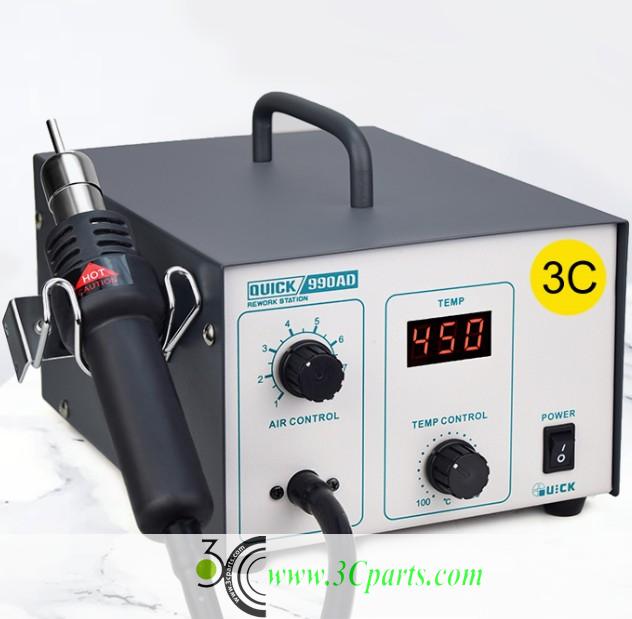 QUICK 990AD AC220V 540W Digital SMD Rework Soldering Station with Hot Air Gun
